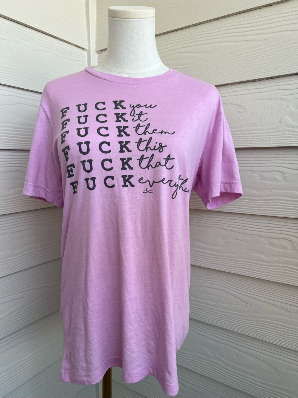 💜 Hippie Runner Lavender Graphic Tee - Medium 💜